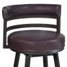 Armen Living Titana Barstool In Auburn Bay Finish With Brown Pu upholstery Seat - Armen Living Titana Barstool In Auburn Bay Finish With Brown Pu upholstery Seat