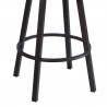 Armen Living Titana Barstool In Auburn Bay Finish With Brown Pu upholstery Legs