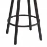 Armen Living Titana Barstool In Auburn Bay Finish With Brown Pu upholstery Legs - Armen Living Titana Barstool In Auburn Bay Finish With Brown Pu upholstery Legs