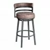 Armen Living Titana Barstool In Mineral Finish With Bandero Tobacco Front - Armen Living Titana Barstool In Mineral Finish With Bandero Tobacco Front