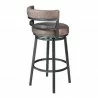 Armen Living Titana Barstool In Mineral Finish With Bandero Tobacco Back - Armen Living Titana Barstool In Mineral Finish With Bandero Tobacco Back