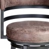 Armen Living Titana Barstool In Mineral Finish With Bandero Tobacco Seat