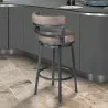 Armen Living Titana Barstool In Mineral Finish With Bandero Tobacco - Armen Living Titana Barstool In Mineral Finish With Bandero Tobacco