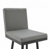 Armen Living Rochester Swivel Modern Black Metal And Grey Faux Leather Barstool 004