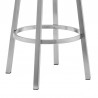 Cohen White Faux Leather and Brushed Stainless Steel Swivel Bar Stool 007