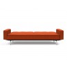  Innovation Living Dublexo Stainless Steel Sofa Bed With Arms - Elegance Paprika - Front Fully Folded