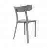 Toppy Long Horn Dinning Chair - Grey - Back Angled View
