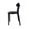Toppy Long Horn Dinning Chair - Black - Full Side View