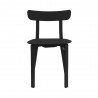 Toppy Long Horn Dinning Chair - Black - Front