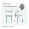 Toppy Long Horn Dinning Chair - Adjustable Backrest Details
