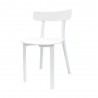 Toppy Long Horn Dinning Chair - White - Left - Angled View