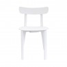 Toppy Long Horn Dinning Chair - White - Front