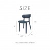 Toppy Speck Dinning Chair - Full Dimensions