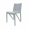 Toppy Stackable Modern V Dinning Chair - Cool Grey - Left Angled - Toppy Stackable Modern V Dinning Chair - Cool Grey - Left Angled