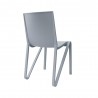 Toppy Stackable Modern V Dinning Chair - Cool Grey - Back Angled