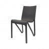 Toppy Stackable Modern V Dinning Chair - Dark Grey - Left Angled