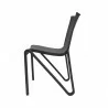 Toppy Stackable Modern V Dinning Chair - Dark Grey - Side - Toppy Stackable Modern V Dinning Chair - Dark Grey - Side