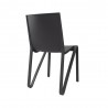 Toppy Stackable Modern V Dinning Chair - Dark Grey - Back Angled
