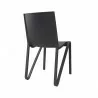 Toppy Stackable Modern V Dinning Chair - Dark Grey - Back Angled - Toppy Stackable Modern V Dinning Chair - Dark Grey - Back Angled
