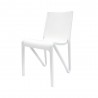 Toppy Stackable Modern V Dinning Chair - White - Left Angled