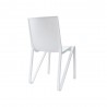 Toppy Stackable Modern V Dinning Chair - White - Back Angled