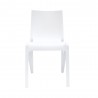 Toppy Stackable Modern V Dinning Chair - White - Front