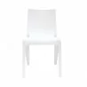 Toppy Stackable Modern V Dinning Chair - White - Front - Toppy Stackable Modern V Dinning Chair - White - Front