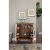 Alpine Furniture Flynn Small Bar Cabinet, Acorn/White - Lifestyle