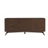 Alpine Furniture Flynn Large TV Console, Walnut - Front Angle