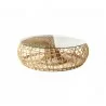 Cane-Line Nest Footstool/Coffee Table, Large with glass - Cane-Line Nest Footstool/Coffee Table, Large with glass