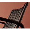 Cane-Line Curve Lounge Chair - Black Close Back View