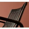 Cane-Line Curve Lounge Chair - Black Close Back View - Cane-Line Curve Lounge Chair - Black Close Back View