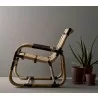 Cane-Line Curve Lounge Chair INDOOR - Black binding side view - Cane-Line Curve Lounge Chair INDOOR - Black binding side view