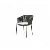 Cane-Line Moments Chair, Stackable By Two white cushion - Cane-Line Moments Chair, Stackable By Two white cushion