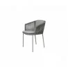 Cane-Line Moments Chair, Stackable By Two light grey cushion - Cane-Line Moments Chair, Stackable By Two light grey cushion