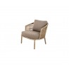 Cane-Line Sense Lounge Chair OUTDOOR, Incl. Taupe Cane-Line AirTouch Cushions