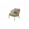 Cane-Line Sense Lounge Chair OUTDOOR, Incl. Taupe Cane-Line AirTouch Cushions - Cane-Line Sense Lounge Chair OUTDOOR, Incl. Taupe Cane-Line AirTouch Cushions