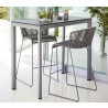 Cane-line Moments Bar Chair, Cane-Line Soft Rope side view 