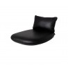 Cane-Line Peacock Lounge Chair Black Leather Cushion 2 Per Set