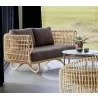 Cane-Line Nest 2-Seater Sofa INDOOR, Natural, Rattan side view - Cane-Line Nest 2-Seater Sofa INDOOR, Natural, Rattan side view
