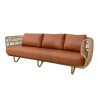 Cane-Line Nest 3-Seater Sofa Cushion Set INDOOR Brown