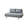 Cane-Line Moments 2-Seater Sofa Module, Incl. Grey Cushion Set, Cane-Line AirTouch