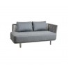 Cane-Line Moments 2-Seater Sofa, Left Module, Incl. Grey Cushion Set, Cane-Line AirTouch