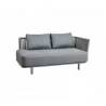 Cane-Line Moments 2-Seater Sofa, Left Module, Incl. Grey Cushion Set, Cane-Line AirTouch - Cane-Line Moments 2-Seater Sofa, Left Module, Incl. Grey Cushion Set, Cane-Line AirTouch