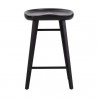 Sunpan Dominic Counter Stool in Black - Front Angle