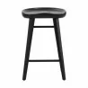 Sunpan Dominic Counter Stool in Black - Front Angle - Sunpan Dominic Counter Stool in Black - Front Angle