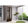 Serra 1.0- 5-Shelf Bookcase in White and Tobacco - Actual