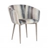 Sunpan Lydia Dining Chair - Shoreline Grey - Front Side Angle
