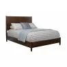 Alpine Furniture Flynn Queen Platform Bed In Walnut - Angled  - Alpine Furniture Flynn Queen Platform Bed In Walnut - Angled 