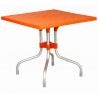 Forza Square Folding Table 31 inch Orange